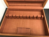 VINTAGE NAKEN FLATWARE WOODEN BOX NO SILVERWARE 16" X 11 1/2" X 3" HANDLE