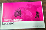 NOS AERMACCHI HARLEY-DAVIDSON AMF 1972 LEGGERO M-65 OWNERS MANUAL PART# 99477-72