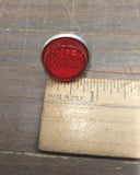 LICENSE PLATE BOLTS RED MINI REFLECTORS Wingnut Motorcycle Harley Honda Bobber