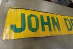 John Deere Yellow Green Vintage Rectangle 59x13 Metal Sign Garage Man Cave Decor