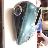 Harley 2001 FLHTCUI Ultra Classic Electra Road Glide Black Suede Green Fuel Tank