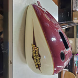 Harley 5 Gal 2008-2010 HERITAG SOFTAIL FATBOY Fuel Tank Burgundy Creme Gold Pear