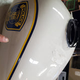 Harley 2008 FLHTPI Electra Glide Standard Police Clinton C Birch White Fuel Tank