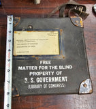 VTG Free Matter of the Blind U.S. Government Library of Congress Records Case