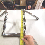 New 1" Z BARS Twisted Motorcycle Handlebars Chrome Ape Hanger Triumph Honda 12"