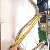 Chrome 11" Tall 33.25 Wide Mini Ape Hanger 1 1/4" Handlebars Harley Knurled
