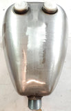 43-91602 Harley Style Custom 3.3 Gal Dual Fill Gas Tank Raw Steel CHOPPER Bobber