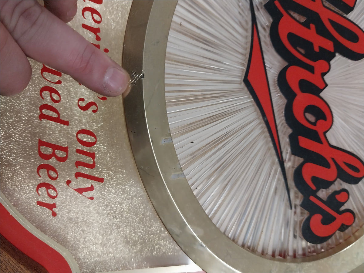 Vintage 1985 Stroh's Beer electric plug in beer sign 18X10.5