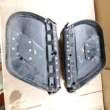 1997 Harley Black leather Studded Velcro Belt Buckle Saddlebags Nostalgia OEM