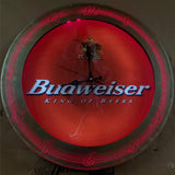 VTG 1999 Budweiser King of Beers 120V Electric Neon Sign Battery Operated Clock