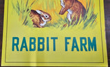 VTG 1950s Pennsylvania Game Commission "Rabbit Farm" Poster Hunting Collectibles