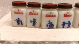 Antique Milk Glass Dutch Girl Spice Rack The Frank Tea and Spice Company