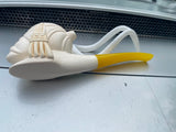 Smoking tobacco pipe vtg Meerschaum Dunhill Shell Arabian Face Fancy w Stand!