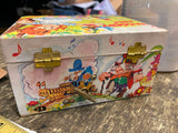 Vtg 1972 Raggedy Ann Andy Music Collectible Toy Jewelry Stash Box!