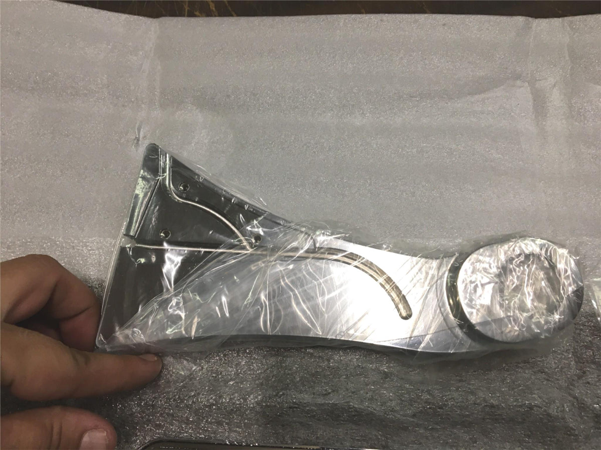 ACCUTRONIX Side Mount License Plate Assembly Chrome w/Bright Led  