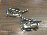 Pair Rectangle Mirrors Harley Sportster Dyna Fxr Touring Shovelhead Evo Twin cam