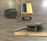 Pair Rectangle Mirrors Harley Sportster Dyna Fxr Touring Shovelhead Evo Twin cam