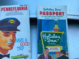 Vtg 60's Road Maps Texaco Holiday inn TRavel Sunoco Oil Gas Advertising Col lot!