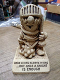 Vtg 1968 Paula Figurine Once A King Always A King But Once A Knight Is Enough