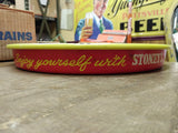 Vtg Stoney’s The Smoother Tasting Beer Round Steel Serving Tray Bright Colors