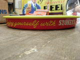 Vtg Stoney’s The Smoother Tasting Beer Round Steel Serving Tray Bright Colors