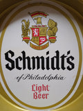 Vtg Schmidt's Light Beer As Beer Should Be Round Steel Serving Tray Philadelphia