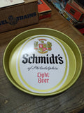 Vtg Schmidt's Light Beer As Beer Should Be Round Steel Serving Tray Philadelphia
