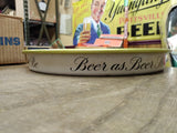 Vtg Schmidt's Light Beer As Beer Should Be Round Steel Serving Tray Philadelphia