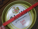 Vtg Schmidt's Light Beer As Beer Should Be Round Steel Serving Tray Philadelphia