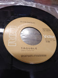 Vtg RCA Victor 45 RPM Vinyl Record Elvis Presley Trouble Mr Songman 1975