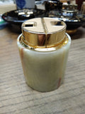 Vtg MCM Colibri Gas Table Top Cigarette Lighter Marble Agate? Gold Tone Japan!