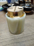Vtg MCM Colibri Gas Table Top Cigarette Lighter Marble Agate? Gold Tone Japan!