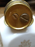 Vtg MCM Porcelain Table Top Cigarette Lighter Floral Design 4" Tall Japan!