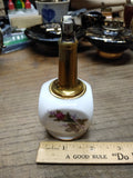 Vtg MCM Porcelain Table Top Cigarette Lighter Floral Design 4" Tall Japan!