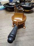 Vtg MCM Table Top Cigarette Lighter ASR 3 Footed Copper Plated Repair Lot USA!