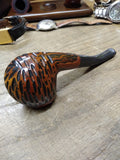 Vtg Unbranded Rusticated Bent Apple Smoking Tobacco Pipe Briar Good Condition!
