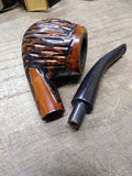 Vtg Unbranded Rusticated Bent Apple Smoking Tobacco Pipe Briar Good Condition!