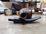 Vtg Unbranded Rusticated Bent Apple Smoking Tobacco Pipe Briar Good Condition!