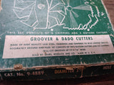 Vtg Dunlap Groover & Dado Cutters Set with 5 Chippers 2 Outside Cutters w/Box