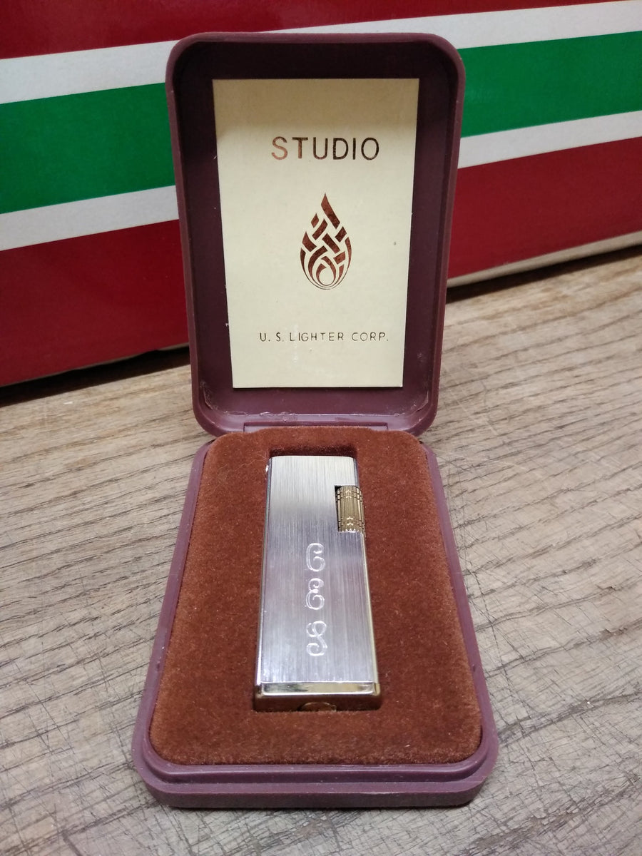 Vtg US Lighter Corp Studio 33 Butane Gas Cigarette Lighter