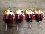 Vtg 4 Pc Lot Captain Morgan Whiskey Football Helmet Liquor Bottle Topper Pourer
