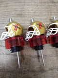 Vtg 4 Pc Lot Captain Morgan Whiskey Football Helmet Liquor Bottle Topper Pourer