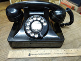 Vtg North Electric Mfg Co Black Table Desk Top Rotary Telephone Made In The USA!