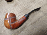 Vtg Whitehall Bent Imported Briar Italy Smoking Tobacco Pipe Stinger Nice Shape!