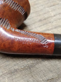 Vtg Whitehall Bent Imported Briar Italy Smoking Tobacco Pipe Stinger Nice Shape!