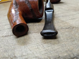 Vtg Whitehall Bent Imported Briar Italy Smoking Tobacco Pipe Stinger Nice Shape!