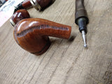 Vtg Whitehall Bent Imported Briar Italy Smoking Tobacco Pipe Stinger Nice Shape!