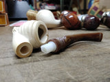 Vtg Not Smoked Small Meerschaum Sultan w/Turban Smoking Tobacco Pipe Nice Shape!