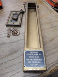 Vtg Emergency Elevator Door Key For Fire Department Emergency Use Metal Wall Box