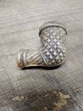 Vtg Pamplin White Clay Fancy Smoking Tobacco Trade Elbow Pipe Dug Nice Shape!
